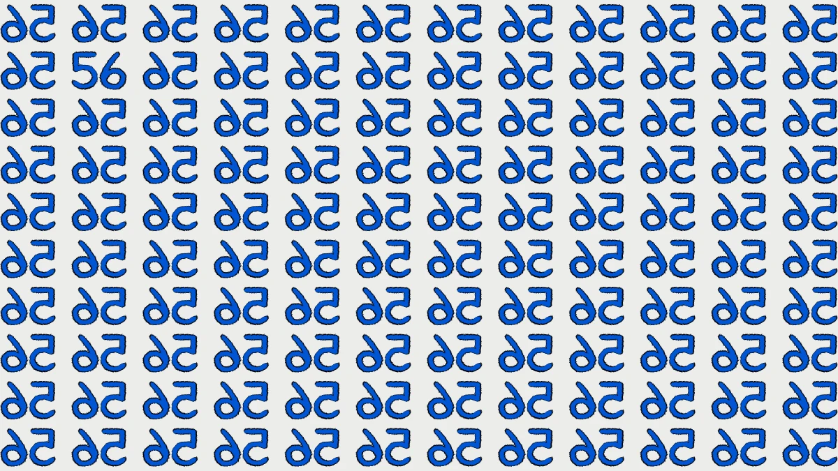 Optical Illusion: Within 6 Seconds Spot The Number 56 among Inverted 56
