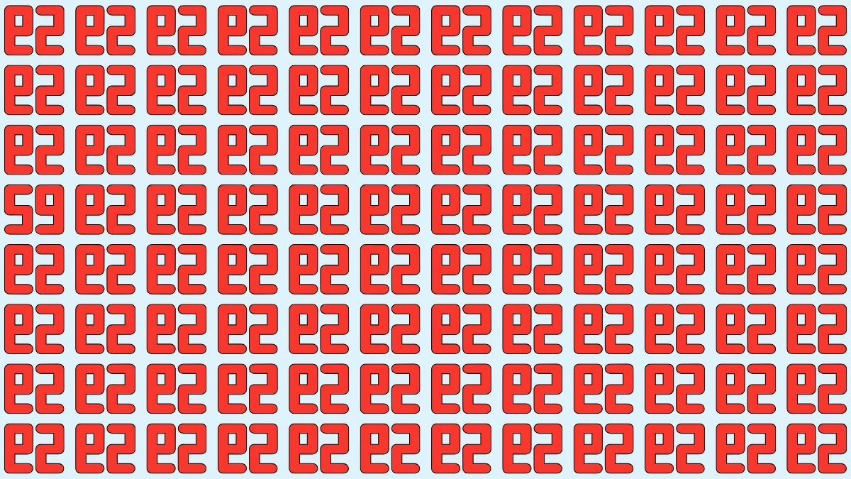 Optical Illusion: Within 6 Seconds Spot The Number 59 among Inverted 59