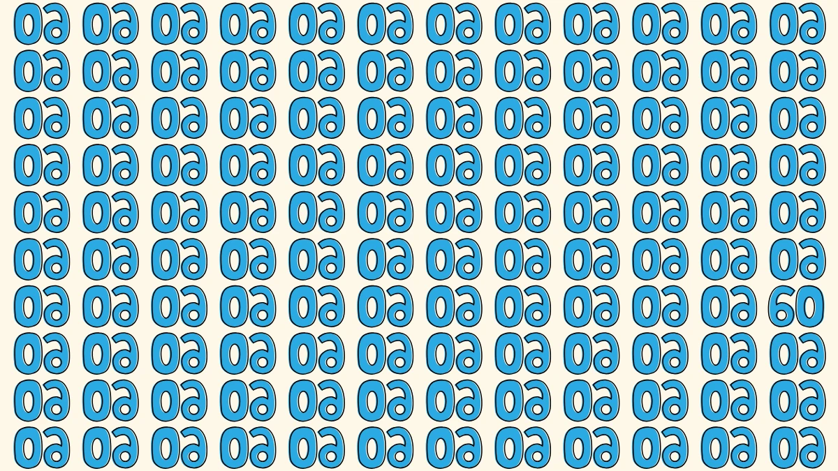 Optical Illusion: Within 6 Seconds Spot The Number 60 among Inverted 60
