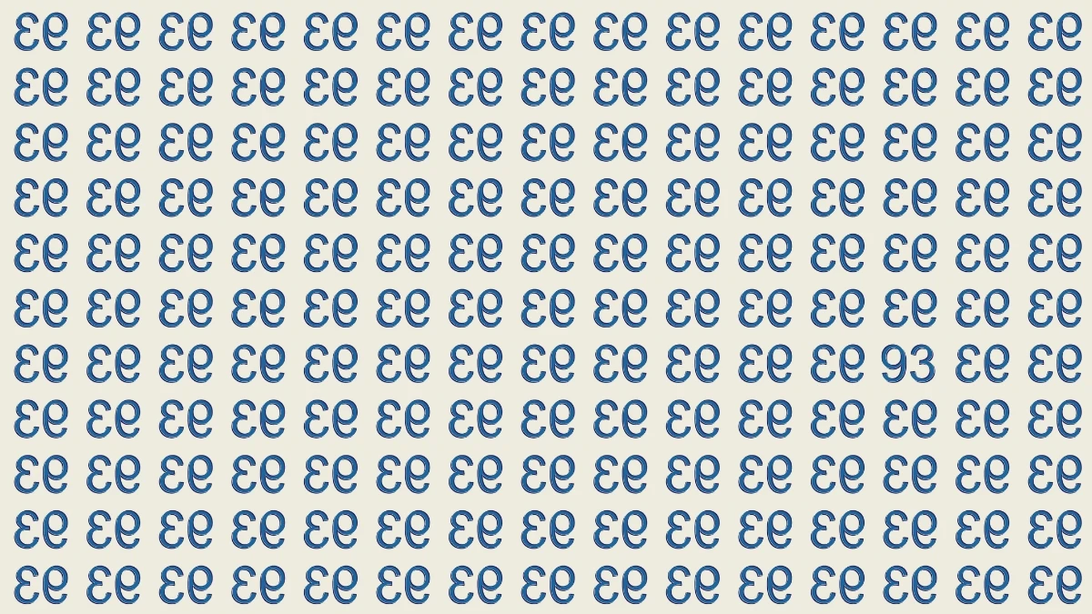 Optical Illusion: Within 6 Seconds Spot The Number 93 among Inverted 93