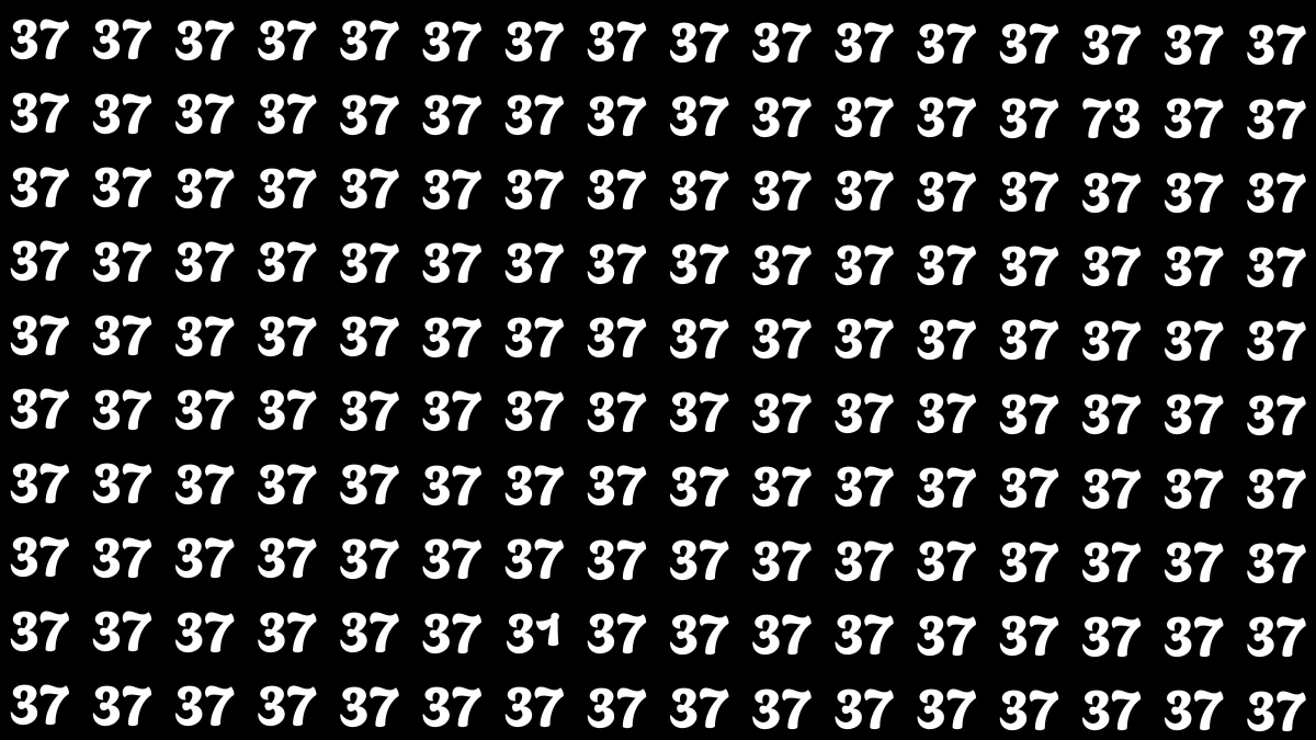 Optical Illusion: Within 7 Seconds Spot The Number 31 and 73 among 37