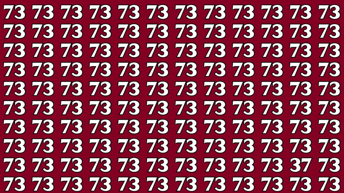 Optical Illusion: Within 7 Seconds Spot The Number 37 among 73