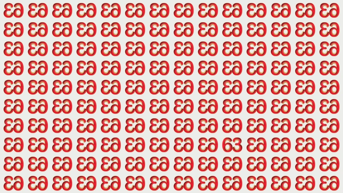 Optical Illusion: Within 7 Seconds Spot The Number 63 among Inverted 63