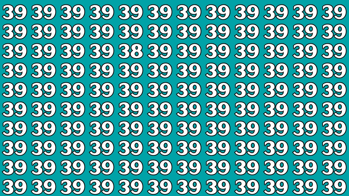 Optical Illusion: Within 8 Seconds Spot The Number 38 among 39