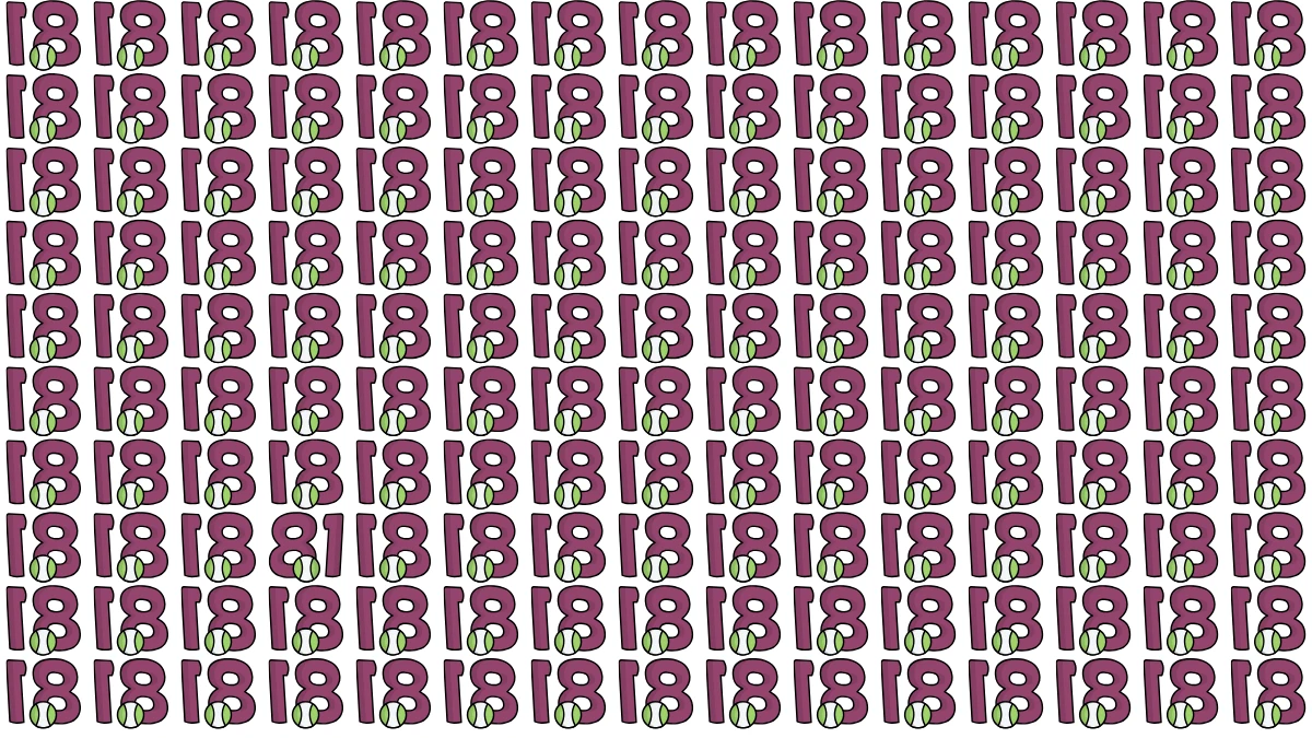 Optical Illusion: Within 8 Seconds Spot The Number 81 among Inverted 81