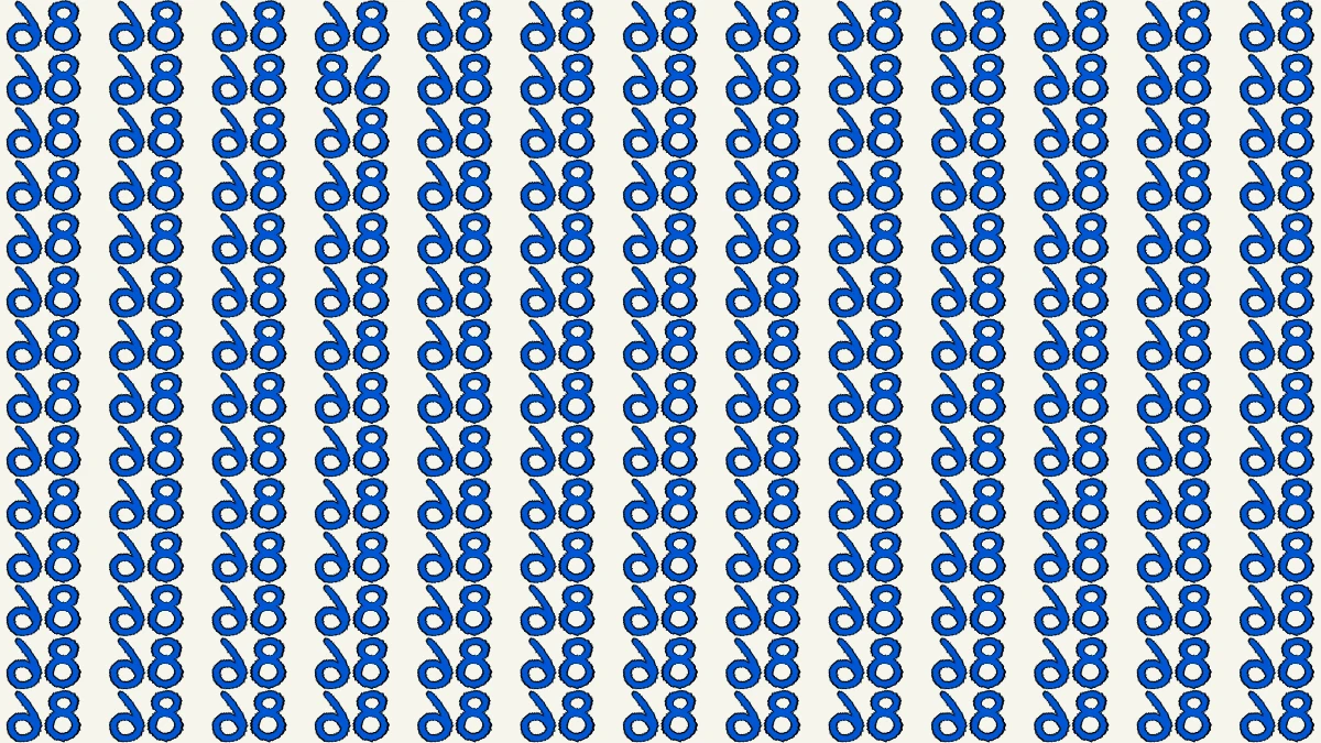 Optical Illusion: Within 8 Seconds Spot The Number 86 among Inverted 86