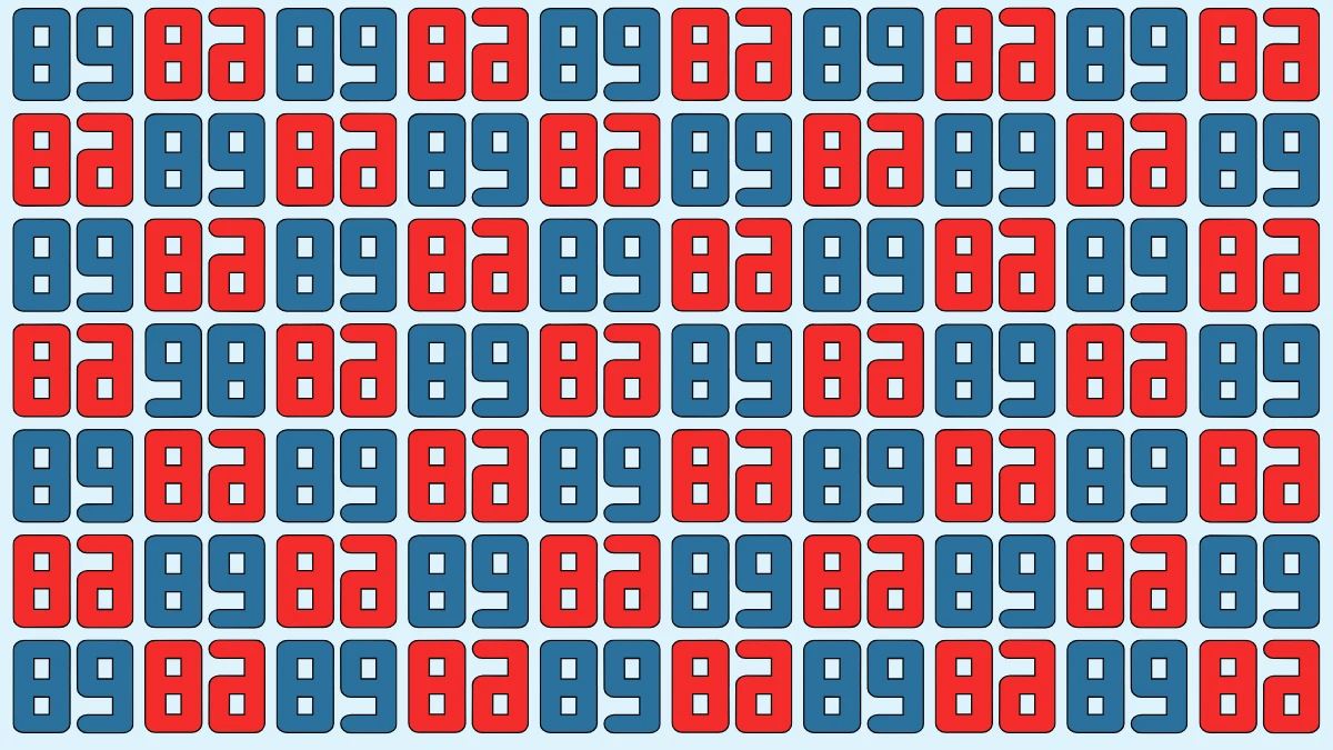 Optical Illusion: Within 8 Seconds Spot The Number 98 among Inverted 89