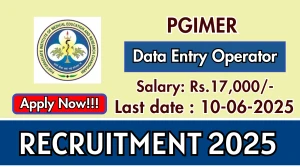 PGIMER Data Entry Operator Recruitment 2025 - Apply Offline