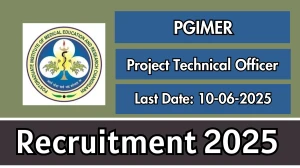 PGIMER Project Technical Officer Recruitment 2025 - Apply Offline