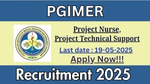 PGIMER Recruitment 2025 - Apply Online for 02 Project Nurse, Project Technical Support Posts