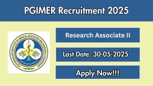 PGIMER Research Associate II Recruitment 2025 - Apply Online