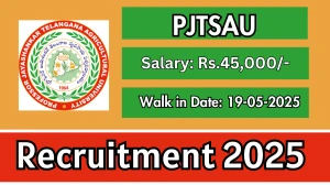 PJTSAU Teaching Associate Recruitment 2025 – Walk in