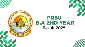 PRSU B.A 2nd Year Result  2025 Released at prsu.ac.in Direct Link to Download UG Courses Result