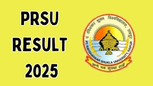 PRSU Result 2025 Released at prsu.ac.in Direct Link to Download UG and PG Course Result