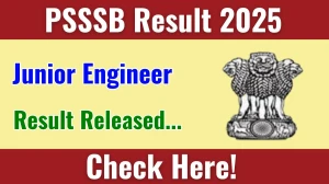 PSSSB Junior Engineer Result 2025 Out at sssb.punjab.gov.in, Direct Link to Download Result PDF Here PSSSB Junior Engineer Result 2025 Out at sssb.punjab.gov.in, Direct Link to Download Result PDF Here