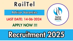 RailTel Advisor Recruitment 2025 - Apply Offline for 01 Posts RailTel Advisor Recruitment 2025 - Apply Offline for 01 Posts