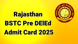Rajasthan BSTC Pre DElEd Admit Card 2025 Out Download Online @ predeledraj2025.in Check Rajasthan BSTC Pre DElEd Exam Date