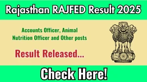 Rajasthan RAJFED Result 2025 Out at rajcrb.rajasthan.gov.in, Direct Link to Download Result PDF Here