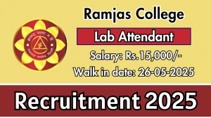 Ramjas College Lab Attendant Recruitment 2025 – Walk in