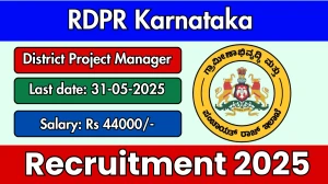 RDPR Karnataka Sarkari Job Vacancy 2025 - Apply Online for 01 District Project Manager Posts