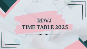 RDVJ Time Table 2025 Announced @ rdunijbpin.org Details Here