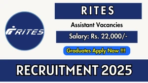 RITES Assistant Recruitment 2025 - Apply Online for 01 Posts RITES Assistant Recruitment 2025 - Apply Online for 01 Posts