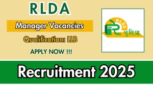 RLDA Recruitment 2025 - Apply Offline for 01 Manager/ Assistant Manager Posts RLDA Recruitment 2025 - Apply Offline for 01 Manager/ Assistant Manager Posts