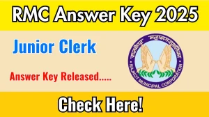 RMC Junior Clerk Answer Key 2025 Out rmc.gov.in Download Junior Clerk Answer Key Here RMC Junior Clerk Answer Key 2025 Out rmc.gov.in Download Junior Clerk Answer Key Here