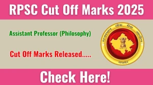 RPSC Assistant Professor (Philosophy) Cut Off Marks 2025 has released: Check Cut off Marks here rpsc.rajasthan.gov.in