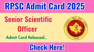 RPSC SSO Admit Card 2025 OUT Download Link rpsc.rajasthan.gov.in