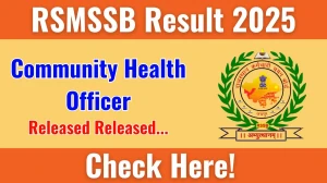 RSMSSB CHO Result 2025 Out at rsmssb.rajasthan.gov.in, Direct Link to Download Result PDF Here