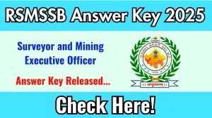 RSMSSB Surveyor and Mining Executive Officer Answer Key 2025 Out rsmssb.rajasthan.gov.in RSMSSB Surveyor and Mining Executive Officer Answer Key 2025 Out rsmssb.rajasthan.gov.in