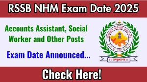 RSSB NHM Accounts Assistant, Social Worker and Other Posts Exam Date 2025 Announced at rssb.rajasthan.gov.in Exam details here