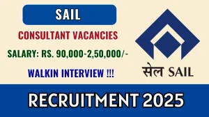 SAIL Consultant Recruitment 2025 – Walk in for 07 Posts
