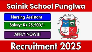 Sainik School Punglwa Nursing Assistant Recruitment 2025 - Apply Offline