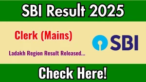 SBI Clerk Mains Result 2025 Out (Ladakh Region) at sbi.co.in, Direct Link to Download Result PDF Here