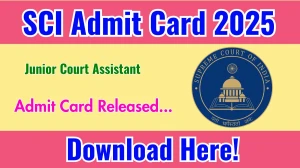 SCI Junior Court Assistant Typing Test Admit Card 2025 Out sci.gov.in Get Direct Link Here