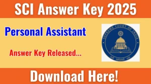 SCI Personal Assistant Answer Key 2025 Out sci.gov.in Download Personal Assistant Answer Key Here