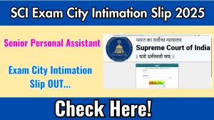 SCI SPA Exam City Intimation Slip 2025 OUT sci.gov.in SCI SPA Exam City Intimation Slip 2025 OUT sci.gov.in
