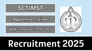 SCTIMST Apprentice Trainee Recruitment 2025 – Walk in