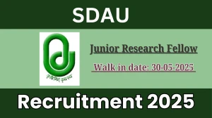 SDAU Junior Research Fellow Recruitment 2025 – Walk in