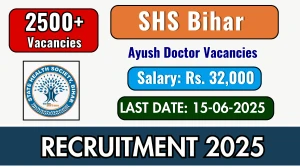 SHS Bihar Ayush Medical Officer Recruitment 2025 - Apply Online for 2619 Posts SHS Bihar Ayush Medical Officer Recruitment 2025 - Apply Online for 2619 Posts