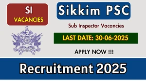 Sikkim PSC Sub Inspector Recruitment 2025 - Apply Online for 39 Posts Sikkim PSC Sub Inspector Recruitment 2025 - Apply Online for 39 Posts