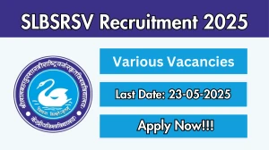 SLBSRSV Recruitment 2025 - Apply Online for 33 Professor, Assistant Professor and More Posts
