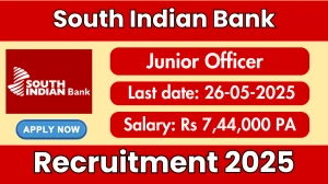 South Indian Bank Junior Officer Recruitment 2025 - Apply Online