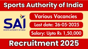 Sports Authority of India Recruitment 2025 - Apply Offline for 05 Physiotherapist, Masseur and Other Posts Sports Authority of India Recruitment 2025 - Apply Offline for 05 Physiotherapist, Masseur and Other Posts