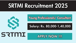 SRTMI Recruitment 2025 - Apply Offline for 04 Young Professionals/ Consultant Posts