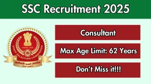 SSC Consultant Recruitment 2025 - Apply Offline