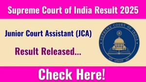 Supreme Court of India JCA Result 2025 Out at sci.gov.in, Direct Link to Download Result PDF Here Supreme Court of India JCA Result 2025 Out at sci.gov.in, Direct Link to Download Result PDF Here