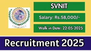 SVNIT Senior Hydrologist Recruitment 2025 – Walk in SVNIT Senior Hydrologist Recruitment 2025 – Walk in